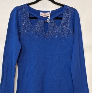 Royal blue sweater top